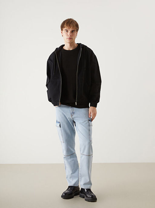 Standart Kal?p Erkek Jean Ceket