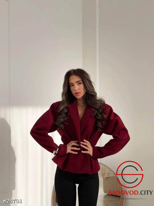 Пиджак-пальто укороченный и приталенный на осень. - Bruno фото 3