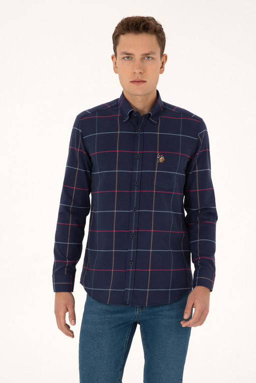 Erkek Lacivert Uzun Kollu G_mlek