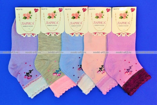 Цена за 12 пар. Лариса носки детские на девочку Кошка внутри махра 15-20 ( длина стопы носка 12-13 см)  фото 9