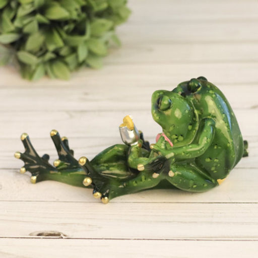 Фигурка Лягушки на отдыхе 19 см / YX201 /уп 16/ - Галеонтрейд фото 2