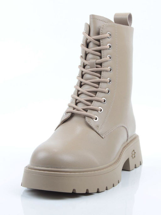 04-PAS144-2Z BEIGE Ботинки зимние женские (натуральная кожа, 100% шерсть)