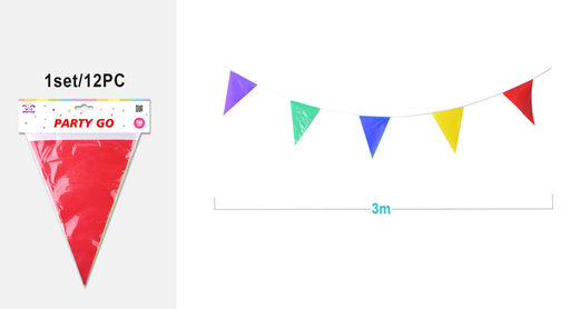 Гирлянда из флажков "Rainbow triangles"