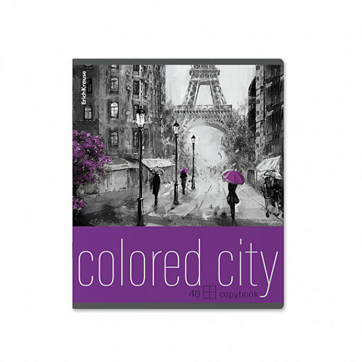Цена за 5 шт. Тетрадь общая ученическая ErichKrause Colored City, 48 листов, клетка_MIX-PACK  фото 4