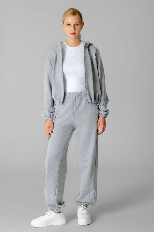 Арт. 2545 Костюм женский с брюками 44-50 (4 шт) Цвет:серый меланж