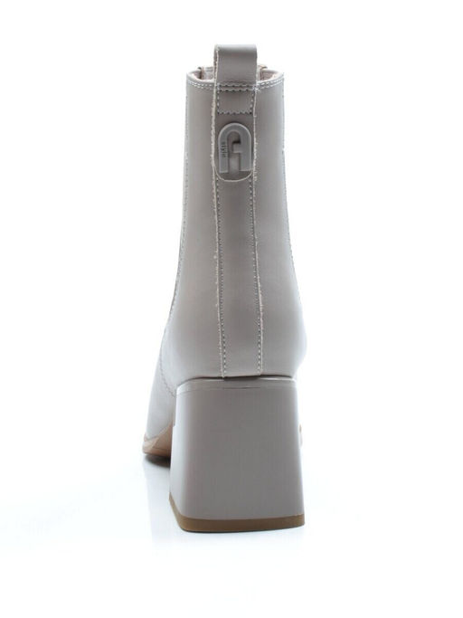 01-PCM359-2 GRAY/BEIGE Ботинки Челси демисезонные женские (натуральная кожа, байка)