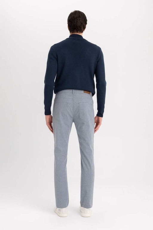 Брюки-чиносы узкого кроя из парусины - Defacto фото 10