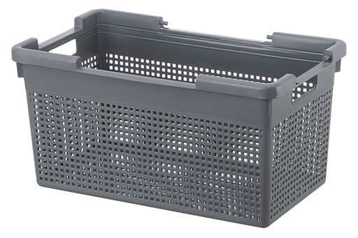 Корзина с крышкой 21 л 45,5*26,5*23,5 см Лофт узкая, серая (модель 562118) - Elan gallery фото 6