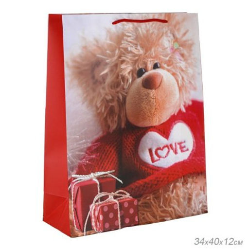 Цена за 12 шт. Пакет подарочный 31x40x12 / 24821L /уп 12/360/ - Галеонтрейд фото 5