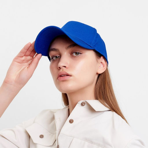 Кепка мужская однотонная MINAKU, размер 58, 100% хлопок, синяя