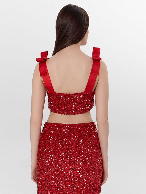 Топ женский Mark Formelle x Ольга Бузова с пайетками фото 2