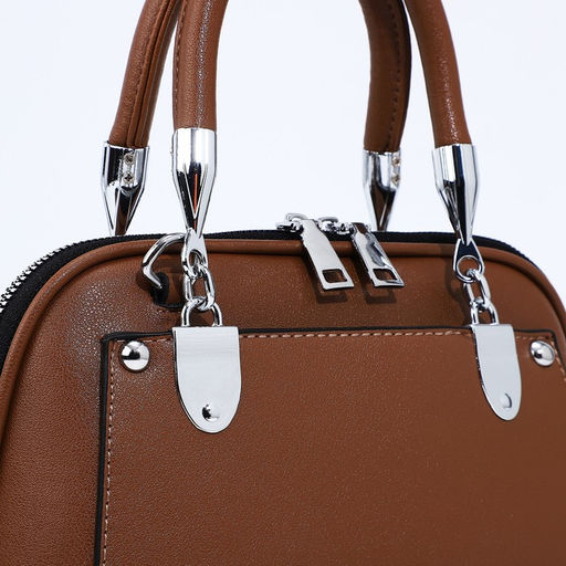 Сумка-саквояж на молнии, цвет коричневый - Simaland фото 8