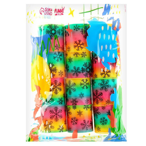 Пружинка - радуга «Снежинки», d=6.5 см