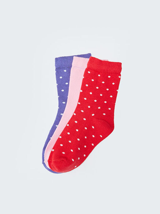 Desenli K?z ?ocuk Soket ?orap 3l? - Waikiki фото 2