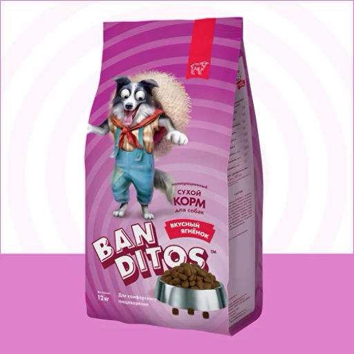 Blitz BANDITOS Вкусный Ягнёнок д/взр. собак 12кг NDD04-1-12000