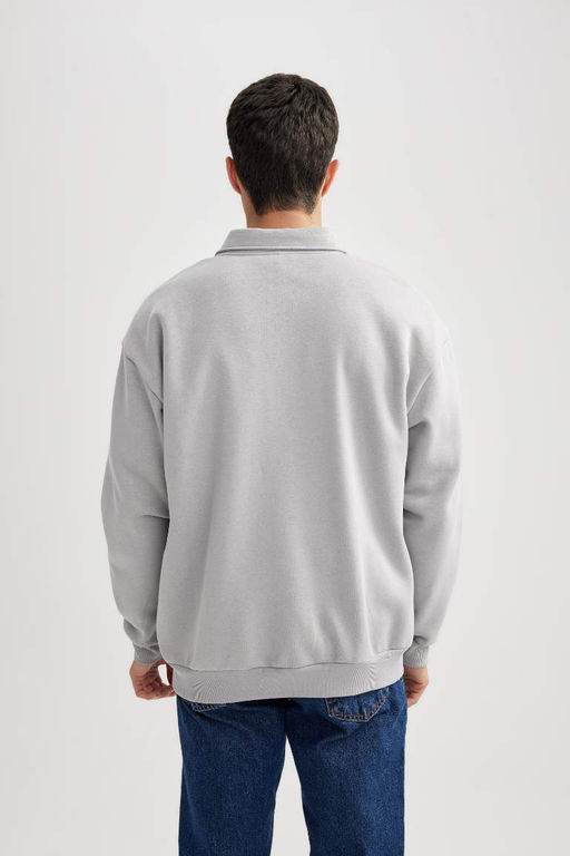 Кардиган оверсайз с воротником-поло и мягкой пушистой изнанкой - Defacto фото 7