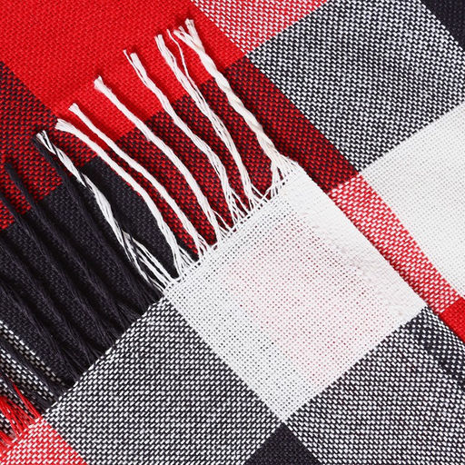 Плед Пикник 170х210см, цвет белый/красный/антрацит, хлопок 20%, пан 40%, полиэстер 40% - Влади фото 3
