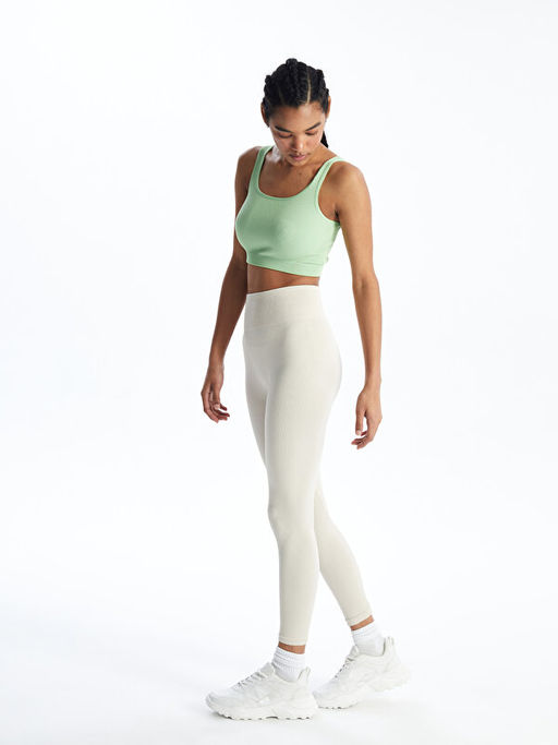 Beli Lastikli D?z Seamless Kad?n Tayt