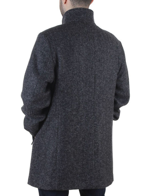 475644251 DK. GRAY Пальто Френч демисезонное мужское (65% шерсть,35% кашемир)