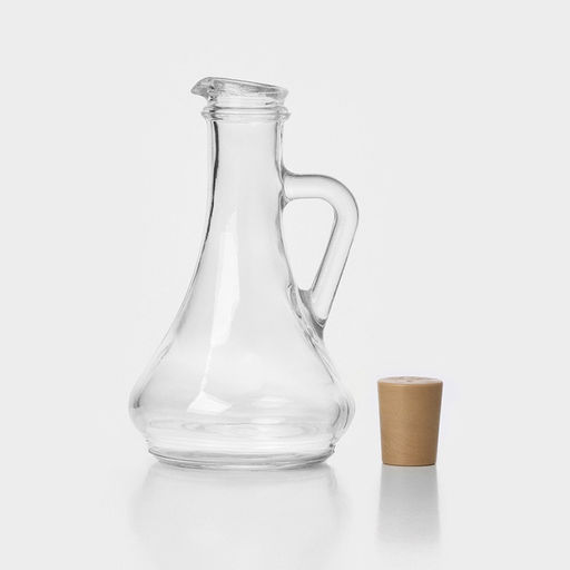 Бутылки для соусов и масла Paşabahçe «Оливия», 260 мл, с пластиковой пробкой, набор 2 шт., стекло, прозрачные