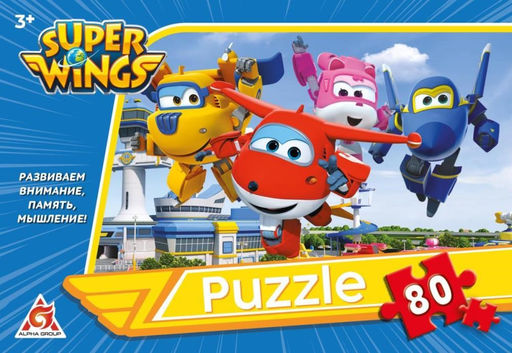 Puzzle 80 элементов "Супер крылья" (ш/к23482, 347627, "Умные игры")