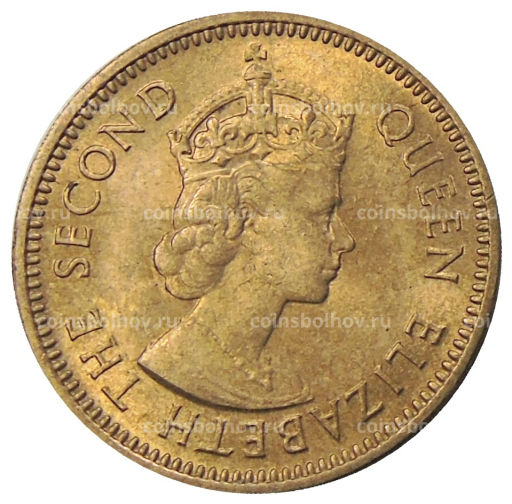 Монета 1/2 цента 1955 года Британские Восточные Карибы