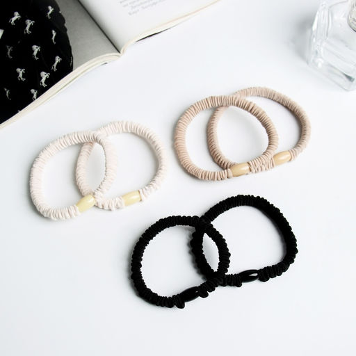 Цена за 12 шт. Резинка для волос «Спорт люкс», жатка колор, 6 см