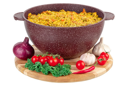 Казан 4 л ГАРМОНИЯ ВКУСА Рубин С КРЫШКОЙ ф24, 30,5*25,5*17,5 см - Elan gallery фото 4