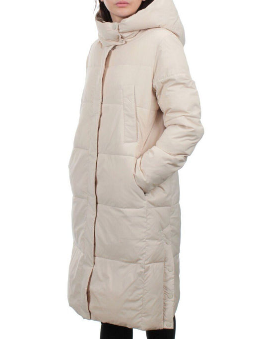 56009 BEIGE Пальто зимнее женское (холлофайбер 150 гр.) - Fashion фото 5