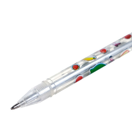 Набор гелевых ручек, 8 цветов, корпус с рисунком, металлик, в блистере на кнопке - Simaland фото 3