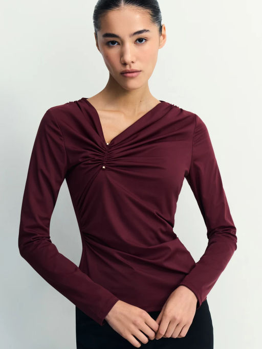 Лонгслив с декоративным узлом / Zarina фото 3