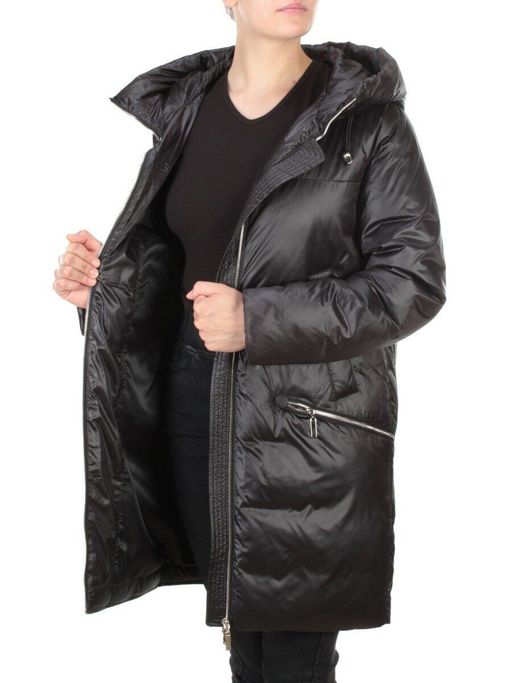 GWD21530P BLACK Пальто зимнее женское PURELIFE (200 гр .холлофайбер) - Fashion фото 9