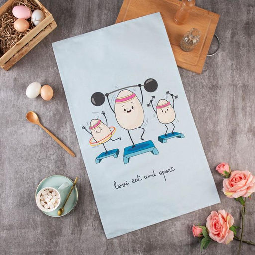 Полотенце пасхальное Этель Love eat and sport 40х73 см, 100% хлопок, саржа 190 гр/м2  фото 6