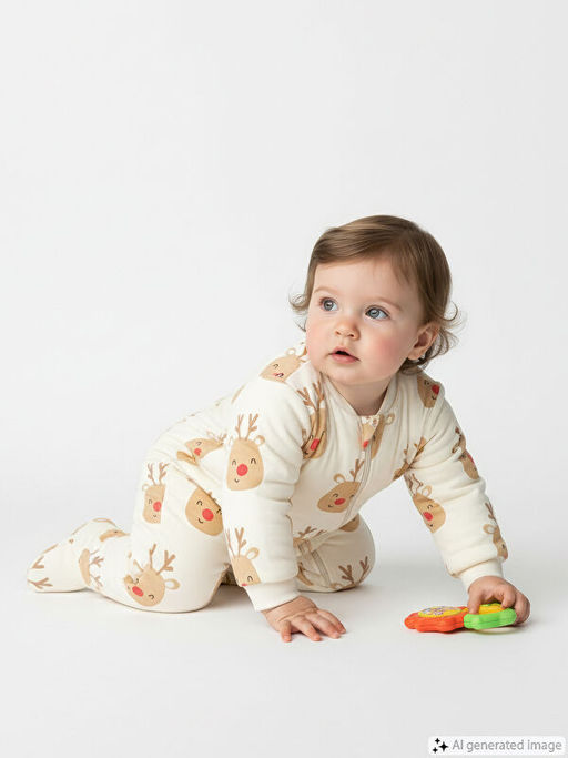 2.5 Tog Bisiklet Yaka Uzun Kollu Erkek Bebek Uyku Tulumu