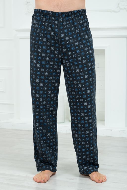 Брюки домашние мужские из кулирки темно-серый макси - Амадэль фото 16