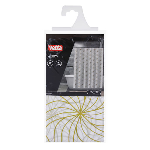 Шторка VETTA для ванной 180*180 см ПЕВА, Цветы, 606 арт. 461-606 - Полимербыт фото 4