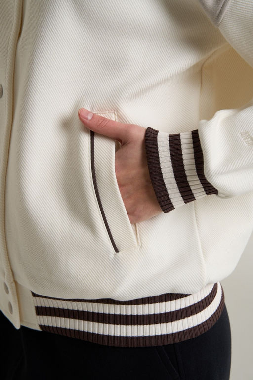 Бомбер Серо-белый ANTA SPORTS CLUB Knit Track Top  фото 8