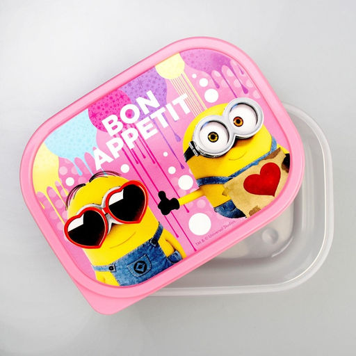 Цена за 2 шт. Ланч-бокс детский прямоугольный, 500 мл, Bon appetit, Гадкий Я