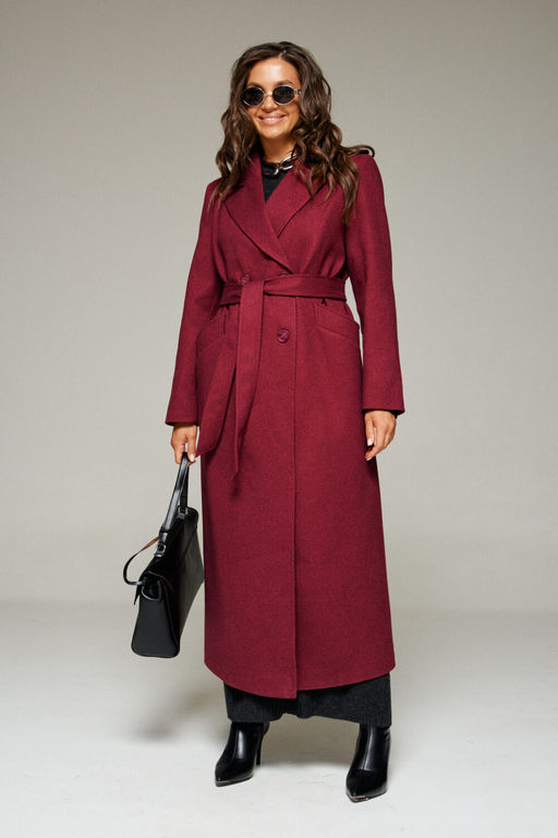 Пальто Beautiful Free 7026 винный