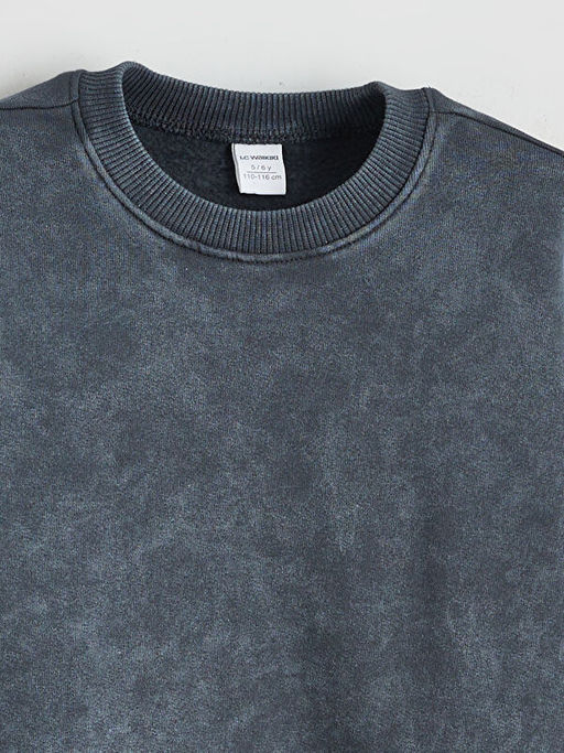 Bisiklet Yaka Erkek ?ocuk Kal?n Sweatshirt