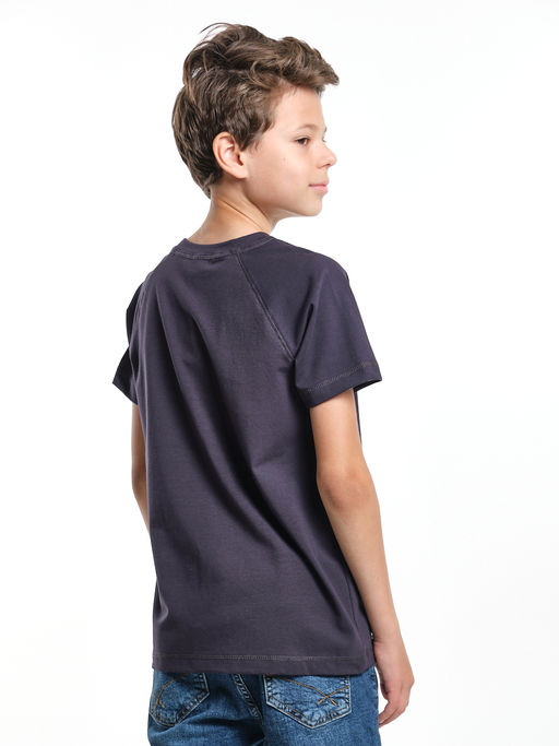 Футболка подростковая с принтом UD 1801 антрацит - Mini maxi фото 3