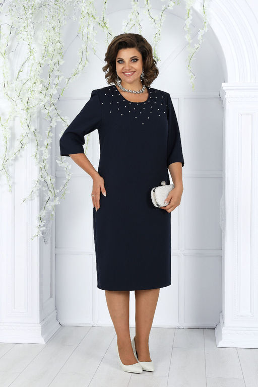 Платье Ninele 7431-Р темно-синий - Mira fashion фото 1072