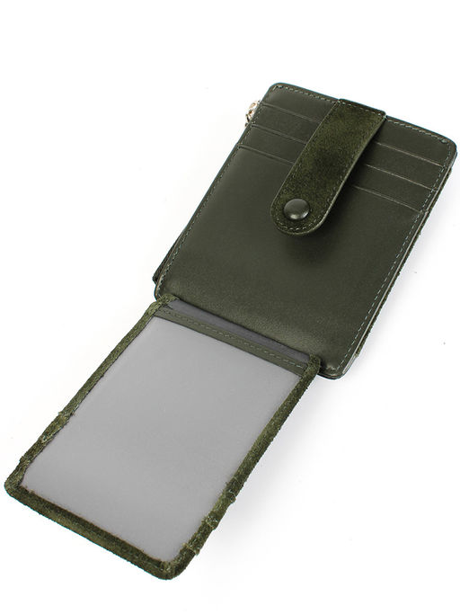 LACCOMA кредитница LA-6525-Z-темно-зеленый натуральная замша фото 5
