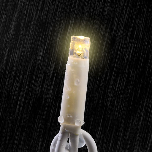 Гирлянда «Занавес» 2×6 м, IP65, УМС, белая нить каучук, 1000 LED, свечение тёплое белое, 220 В