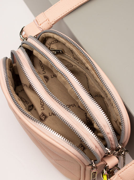 LACCOMA сумка Долли-ЛЦ802-бледно-розовый эко кожа хлопок  фото 6