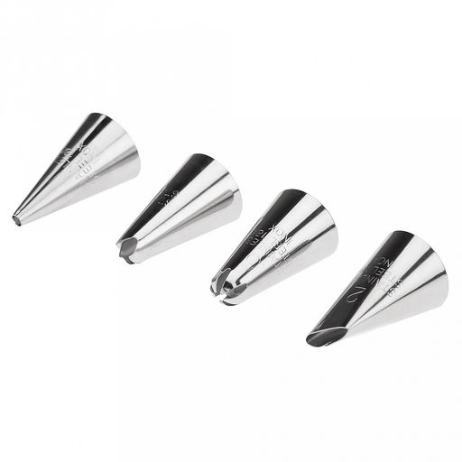 Кондитерский шприц Крем-чиз 18х6,3х6,3см, нержавеющая сталь; насадка для крема - 4 штуки, нержавеющая сталь; шпатель 18,7см пластик; цвет - черный, в блистере (Китай) - Домашняя мода фото 3