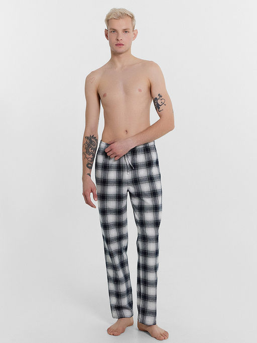 Брюки мужские в черно-белую клетку - Mark formelle фото 3