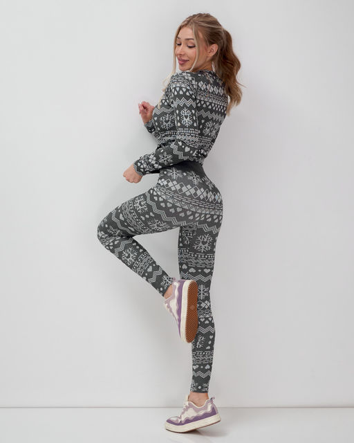 Комплект женского термобелья серого цвета 2520Sr