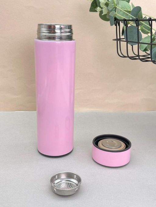 Термос с датчиком температуры Metallic, pink (500 ml)