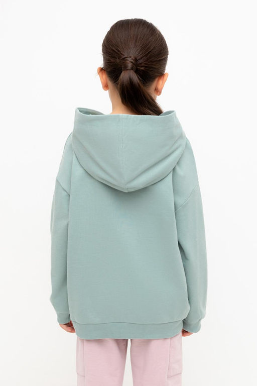 КР 302676/голубой прибой джемпер (худи) для дев